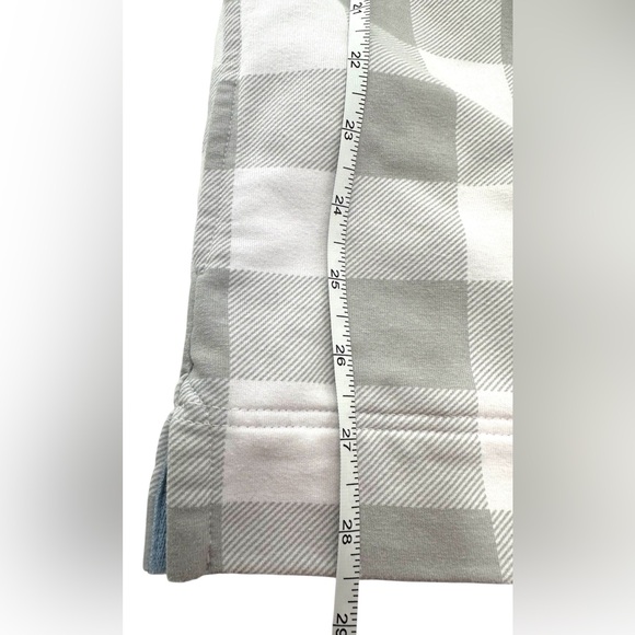 Southern Tide Women’s XL White & Gray Plaid 1/4 Button Front Fleece Pullover - Picture 11 of 11